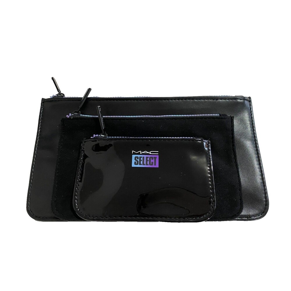 MAC Select Obsessed Anniversary Gift Deluxe Pouch Trio Black
